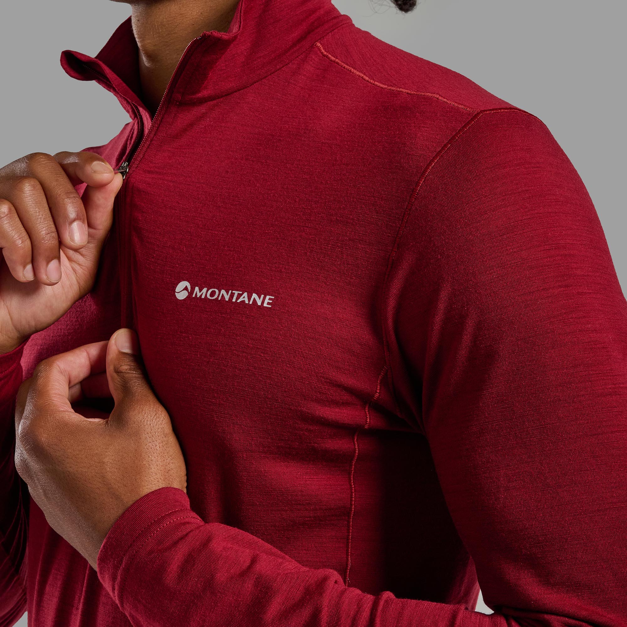 Montane Men's Malli Long Sleeve Zip Merino T-Shirt - Image 10