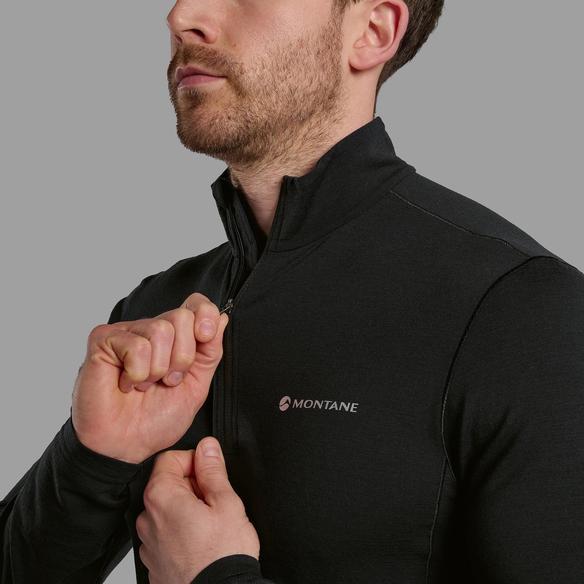 Montane Men's Malli Long Sleeve Zip Merino T-Shirt - Image 5